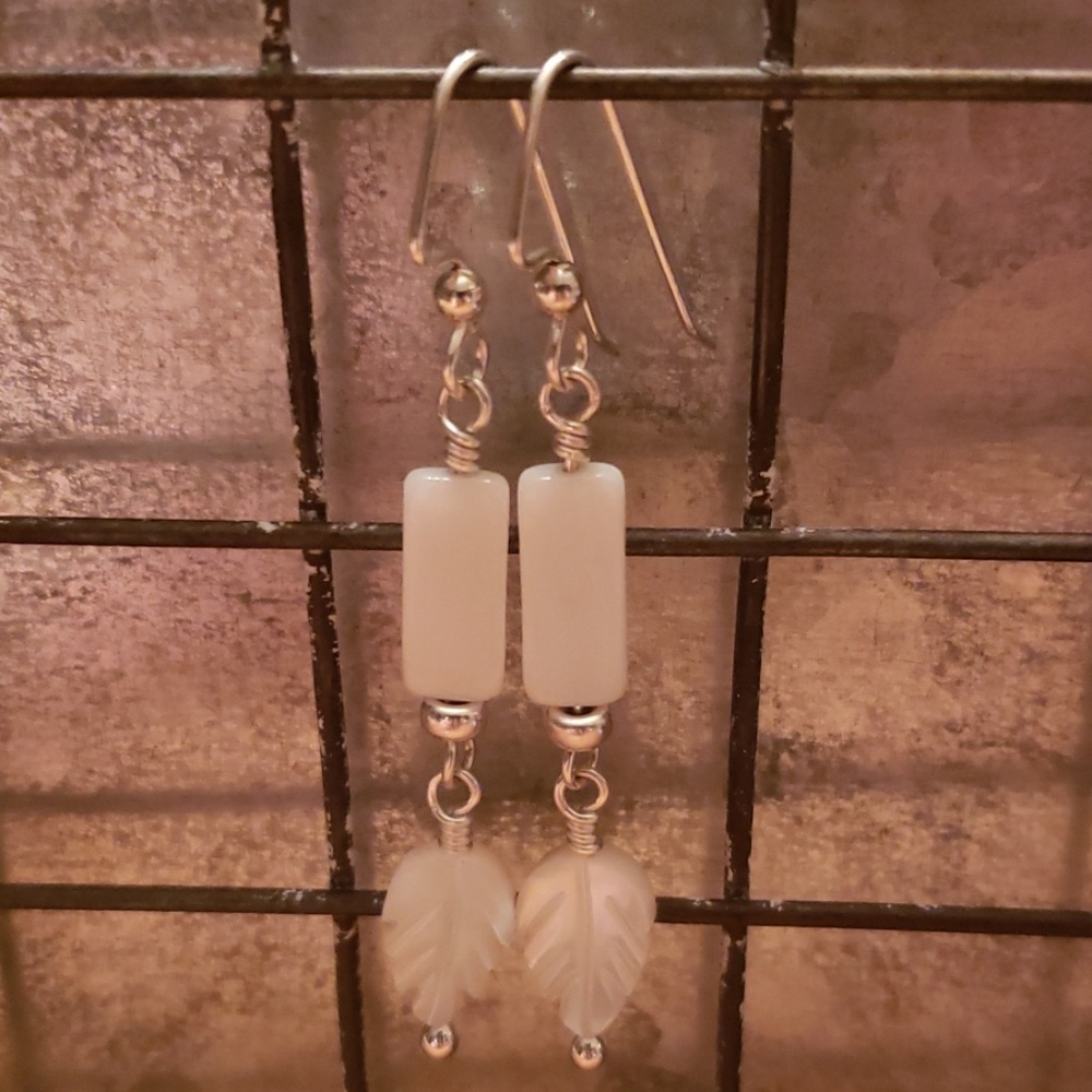 Sterling and shell earrings